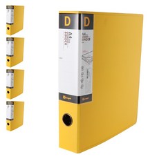 영오 신소재 D링 바인더 5cm, 옐로우, 5개