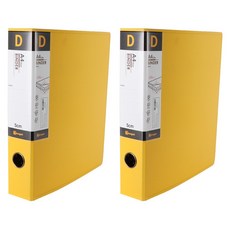 영오 신소재 D링 바인더 5cm 3공, 옐로우, 2개