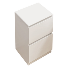 왕실 심플한 침대 사이드 협탁 2단 드로우, 화이트, 1개