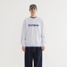 커버낫 남녀공용 어센틱 로고 맨투맨