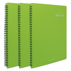 마이다스 프론티어 악보화일 A4 40p, 연두색, 3개