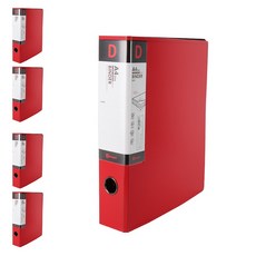 영오 신소재 D링 바인더 7cm, 레드, 5개