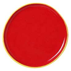 레티티아후제 앞접시, 레인보우 레드 + 옐로우, 1개