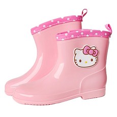 SHOELAMODE 三麗鷗女童款Hello Kitty牛奶雨鞋