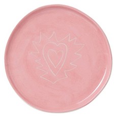 레티티아후제 앞접시, 핑크 하트 쥬얼리, 1개