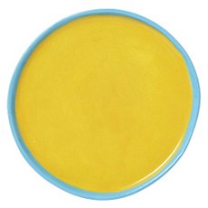 레티티아후제 앞접시, 레인보우 옐로우 + 터쿼이즈, 1개