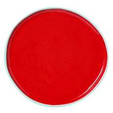 레티티아후제 앞접시, 레인보우 레드 + 그린, 1개