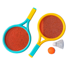 摩迪安 迴力球羽毛球拍小型玩具組, 1套, 混合顏色