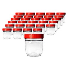 대경 광구 FOOD 다용도 용기 400g + 캡 적색 세트, 20세트, 용기 + 캡