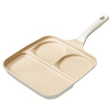 Modern House 電磁爐新陶瓷塗層3格早午餐盤 27*26.5cm, 27cm, 1個