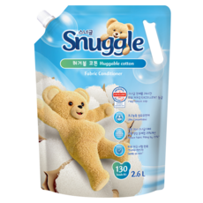 Snuggle 熊寶貝 Huggable Cotton 衣物柔軟精補充包 2.6L, 1包