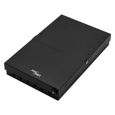 LAN Star 6埠鉸鏈蓋固定式鋼製梯形模組接點盒 LS-PB16, 1個, 黑色, 245mm