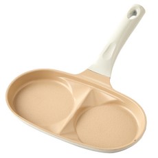 Modern House 電磁爐適用New Blanc陶瓷塗層2孔煎蛋鍋 23cm, 1個