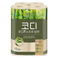 CODI 3層環保柔軟竹漿衛生紙, 30m, 12捲, 1個