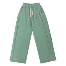 플랜데이 여성용 쥬링 사이드 핀턱 와이드 트레이닝 팬츠 롱