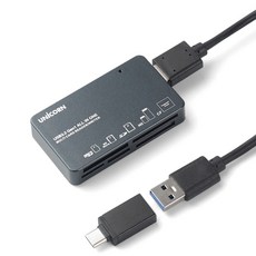 UNiCORN 多功能USB3.2 Gen1 6in1 117種支援讀卡器, 黑色, XC-5000M, 1個