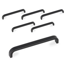 MONESPACE Korando 圓形傢俱把手 128mm, 黑色, 6個