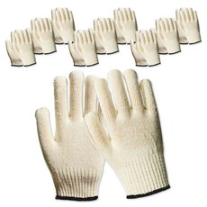 한우 면장갑 2p 세트 35g, 검정색 테두리, 10세트