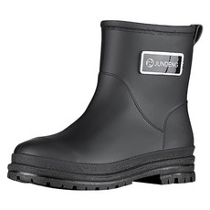 페이퍼먼츠 쿠셔닝 심플로고 미들 숏 레인부츠 10014