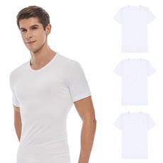 JAMES DEAN 男用透氣基本款100%純棉內衣T恤 3件組