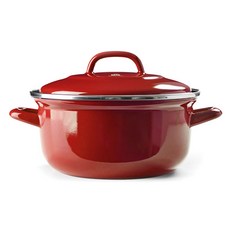 비케이쿡웨어 더치오븐 양수냄비, 레드(BK0368), 1개, 22cm