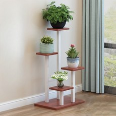 MOSTER 4層花盆整理架, 4層, 棕白