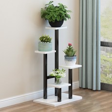 MOSTER 4層花盆整理架, 4層, 白黑