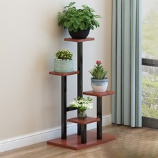 MOSTER 4層花盆整理架, 4層, 棕黑