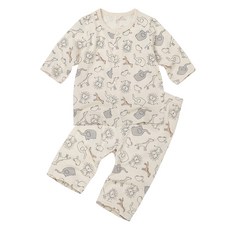 with organic 嬰幼兒透氣有機棉夏季七分袖家居服套裝