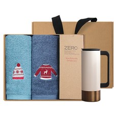 松月毛巾 Special Winter Day 毛巾 150g 30支精梳棉 2入 + London Royal 馬克杯禮品組, 1套, 隨機出貨