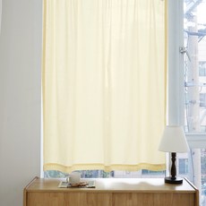 스코홈 국내 제조순면 30수 해피 패브릭 가리개 커튼 2P