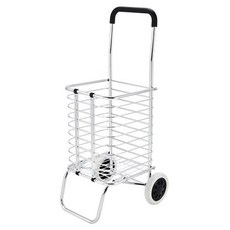 HICKIES 가벼운 접이식 쇼핑카트, 실버, 1개