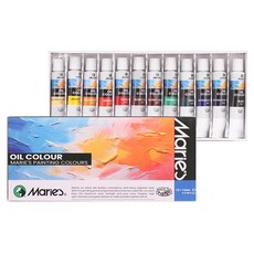 Sina Art 油性油畫顏料 E1386B, 12ml, 12色