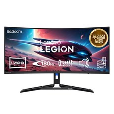레노버 UWQHD 게이밍 180Hz 커브드 무결점 모니터, 86.36cm, R34w-30 67C7GACBKR