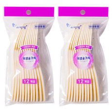 리빙웰 그립감이 편한 고급 위생숟가락, 12개입, 2개