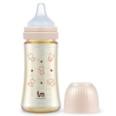 토비앤몰리 유아용 PPSU 몰리 싱글 젖병, 핑크, 280ml, 1개