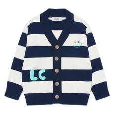 LaughingChild 兒童條紋開襟衫