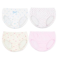 Maykids 女童用天藍色蝴蝶結三角內褲4件組