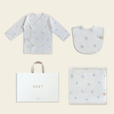 베이비앤아이 유아용 사계절 배냇저고리 + 속싸개 + 턱받이 선물세트 + 쇼핑백