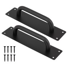 Cholmuldaejang 正面固定 不鏽鋼 圓形 板式把手 中 60 x 240 mm, 黑色, 2個