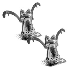 茶的故事 不鏽鋼濾茶網 青蛙泡茶器, 2個