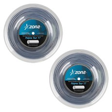 zons Poly圓筒型網球線 Polymour Tour 17G, 灰色, 2個