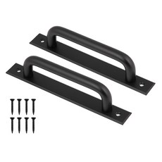 철물대장 전면고정 슬림 판손잡이 소 25 x 190 mm, 2개, 블랙