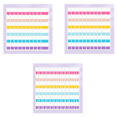 更整潔 索引貼紙 便利貼 彩虹 Type 3, 420入, 1套