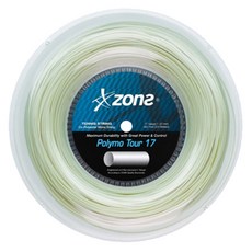 zons Poly圓筒型網球線 Polymour Tour 17G, 白色, 1個
