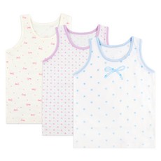 Maykids 女童天藍蝴蝶結背心3件組