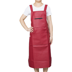 Kerico 美術用防水前口袋長版圍裙, 棗紅色
