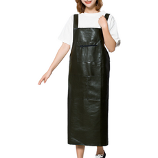 Kerico 美術用防水前口袋長版圍裙, 深墨色