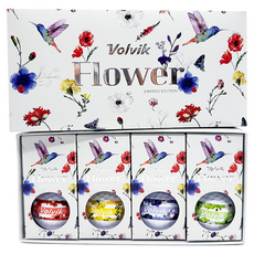 Volvik Flower360 限量版高爾夫球 正品球 3層 8入組, 1個, 紅色 + 黃色 + 紫色 + 綠色