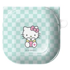 엠픽 헬로키티 파스텔 체크 유광 버즈 시리즈 케이스